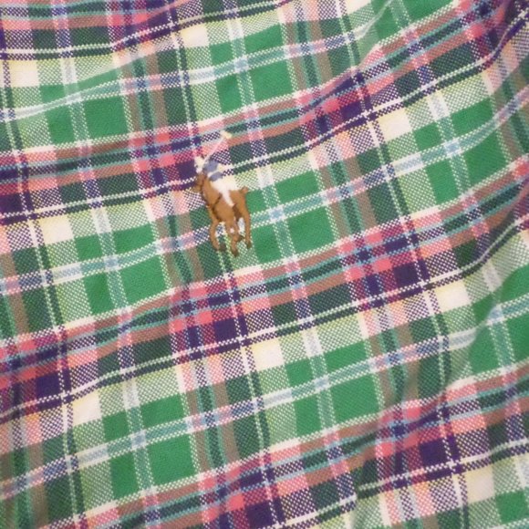 Ralph Lauren 4XB Green Plaid Button Down Mens Shirt - Picture 4 of 10